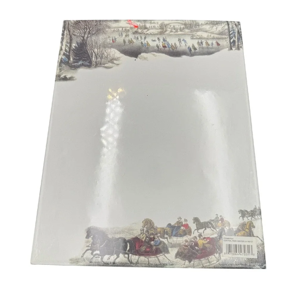 Geographics Central Park Winter Letterhead 100 Count 8.5x11 Christmas Paper